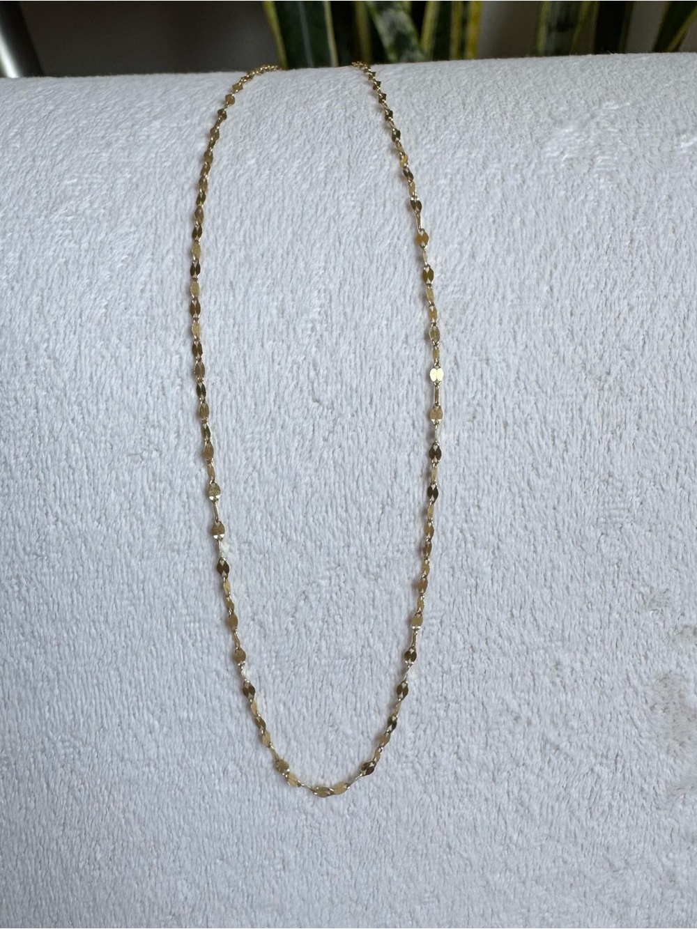 Dainty 14K Yellow Gold Bead Link Necklace